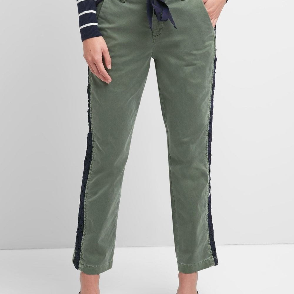 Gap Girlfriend Chinos with Side Lace Detail